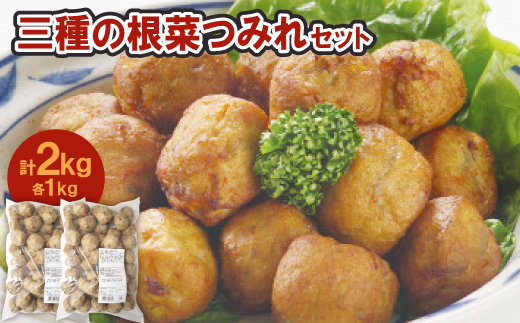 三種の根菜つみれ2パックセット【配送不可地域：離島】
