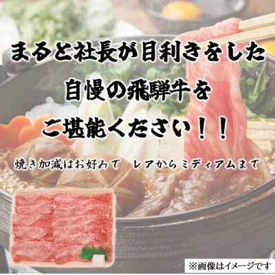 【飛騨牛】赤身スライス(すきやき・しゃぶしゃぶ用)300g×2パック【配送不可地域：離島】