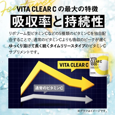 ビタミンCサプリメント ビタクリアC リポソームビタミンC配合 ビタミンC1,000mg 30日分