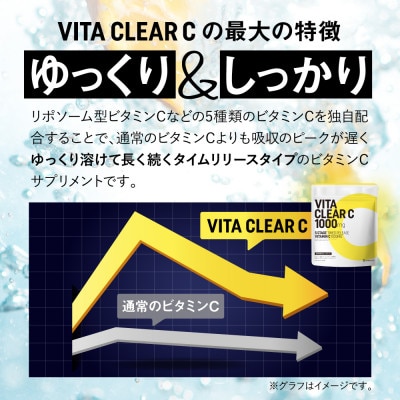 ビタミンCサプリメント ビタクリアC リポソームビタミンC配合 ビタミンC1,000mg 6袋セット