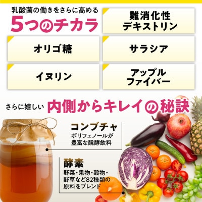 乳酸菌サプリメント ナノ型乳酸菌10兆個＆ビフィズス菌配合 菌活すっきり 3袋(3ヶ月分)