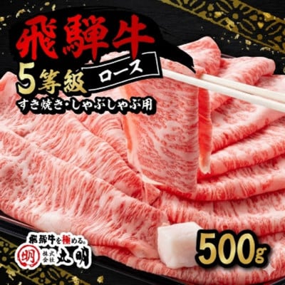 飛騨牛5等級ロース・すき焼きしゃぶしゃぶ用 500g【配送不可地域：離島】