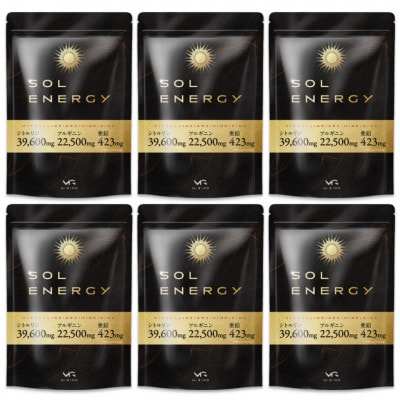 シトルリンサプリメント アルギニン 亜鉛 マカ配合 Mr.GINO ソルエナジー 6袋(6ヶ月分)