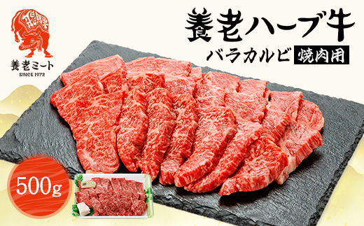 養老ハーブ牛　バラカルビ　焼肉用　500g【配送不可地域：離島】