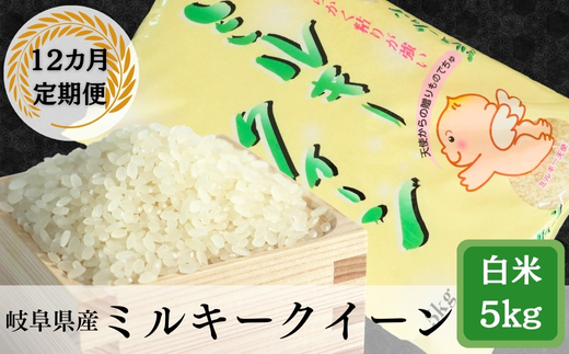 ≪令和7年産≫【12か月定期便】【新米】岐阜ミルキークイーン5kg