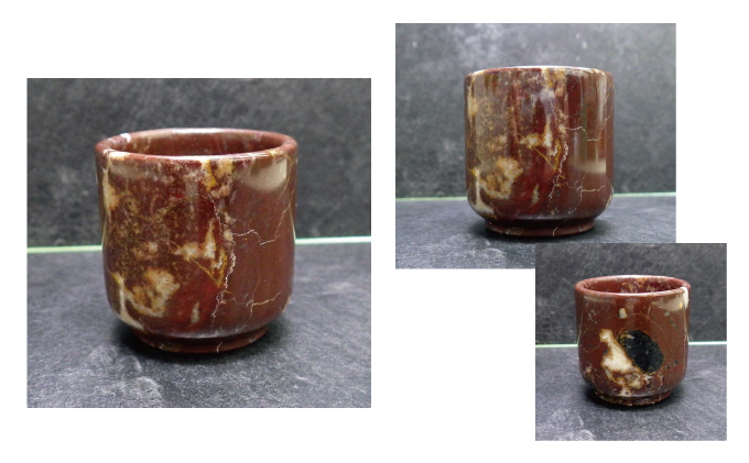 西濃大理石（更紗石ぐい呑）