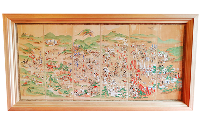 関ヶ原合戦図屏風が関が原ブランド木製額に入っちゃいました
