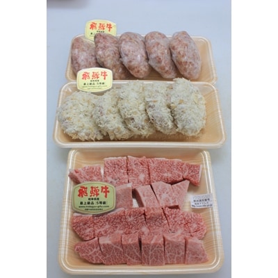 【飛騨牛づくし】鳥文のファミリーセットA【配送不可地域：離島】