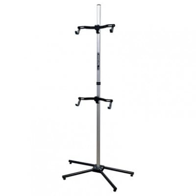 ミノウラのペアスタンド(P-500AL-7S)　自立式自転車展示台　2台用　シルバー