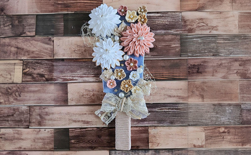 羽子板 つまみ細工 伝統工芸 手作り 羽子板飾り 和風 アンティーク風 上品 華やか お正月 お祝い 贈り物 新年 縁起物 受注生産 つまみ細工工房ちより。 送料無料 岐阜県 安八町