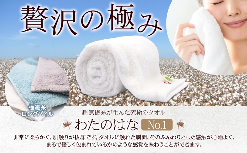 超無撚糸 タオル わたのはな No.1 アイボリー 約34×120cm 八分咲き 極細糸 ロングパイル むねんし パイル 日本製 綿100％ 柔らか 軽い ボリューム 吸水 風合い ハーフバスタオル プレゼント ギフト 贈り物 浅野撚糸 送料無料 岐阜県 安八町