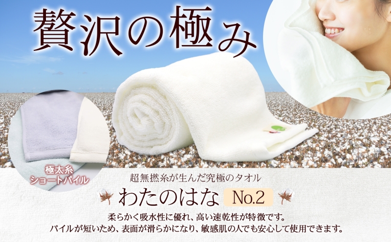 超無撚糸 タオル わたのはな No.2 アイボリー 約34×120cm 五分咲き 極太糸 ショートパイル むねんし 雑貨 日用品 パイル 日本製 綿100％ 柔らか 軽い ボリューム 吸水 風合い ハーフバスタオル プレゼント ギフト 贈り物 浅野撚糸 送料無料 岐阜県 安八町