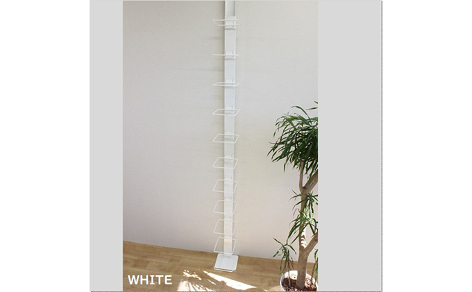 突っ張りシューズラック白 スニーカー ディスプレイ 収納家具