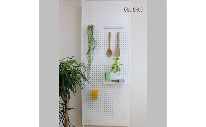 突っ張りパンチングパネル白 壁かけ収納 ディスプレイ パーテーション