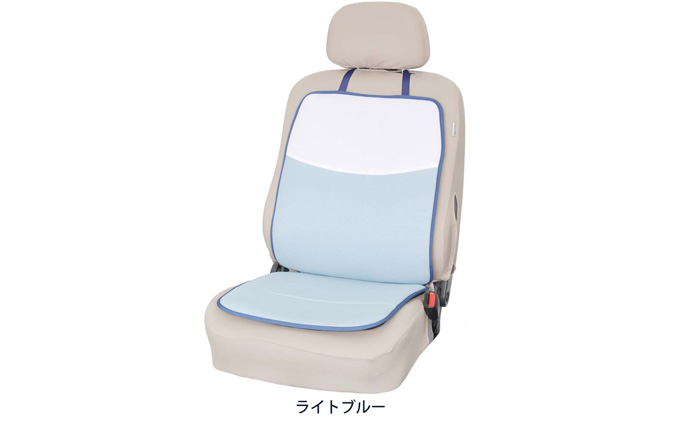 エアーフォームNEO　背もたれ付きクッション　ライトブルー　カー用品　高反発