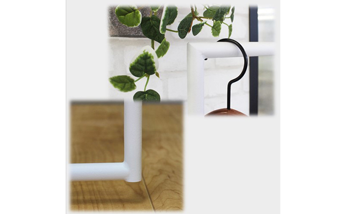 スリムハンガーラック W550 黒  衣類収納 コート インテリア