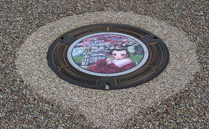 プレミアムデザインマンホール　冬の大津谷梅園の梅