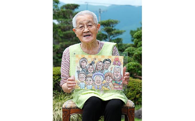 似顔絵　1名（背景体つき）