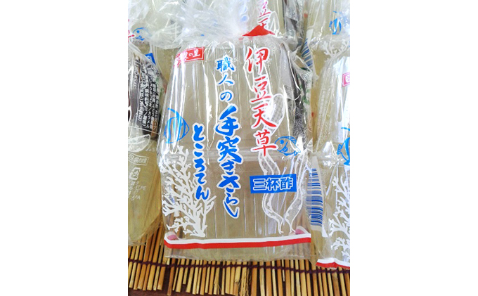 伊豆天草100%　昔ながらの手突きさらしところ天　三杯酢味　1袋2パック入りを12袋セット