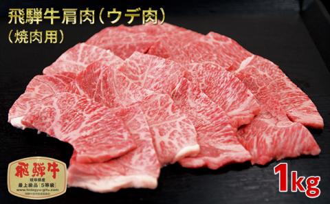 ふるさと納税　飛騨牛 牛肉 焼肉 肩肉 (ウデ)  500g×2 計1kg A5 和牛
