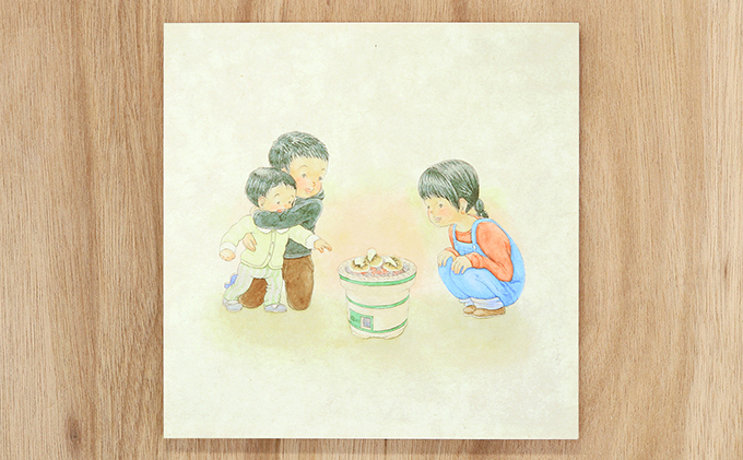 センテンヤアートパネル　『えものがたり』－餅やき－