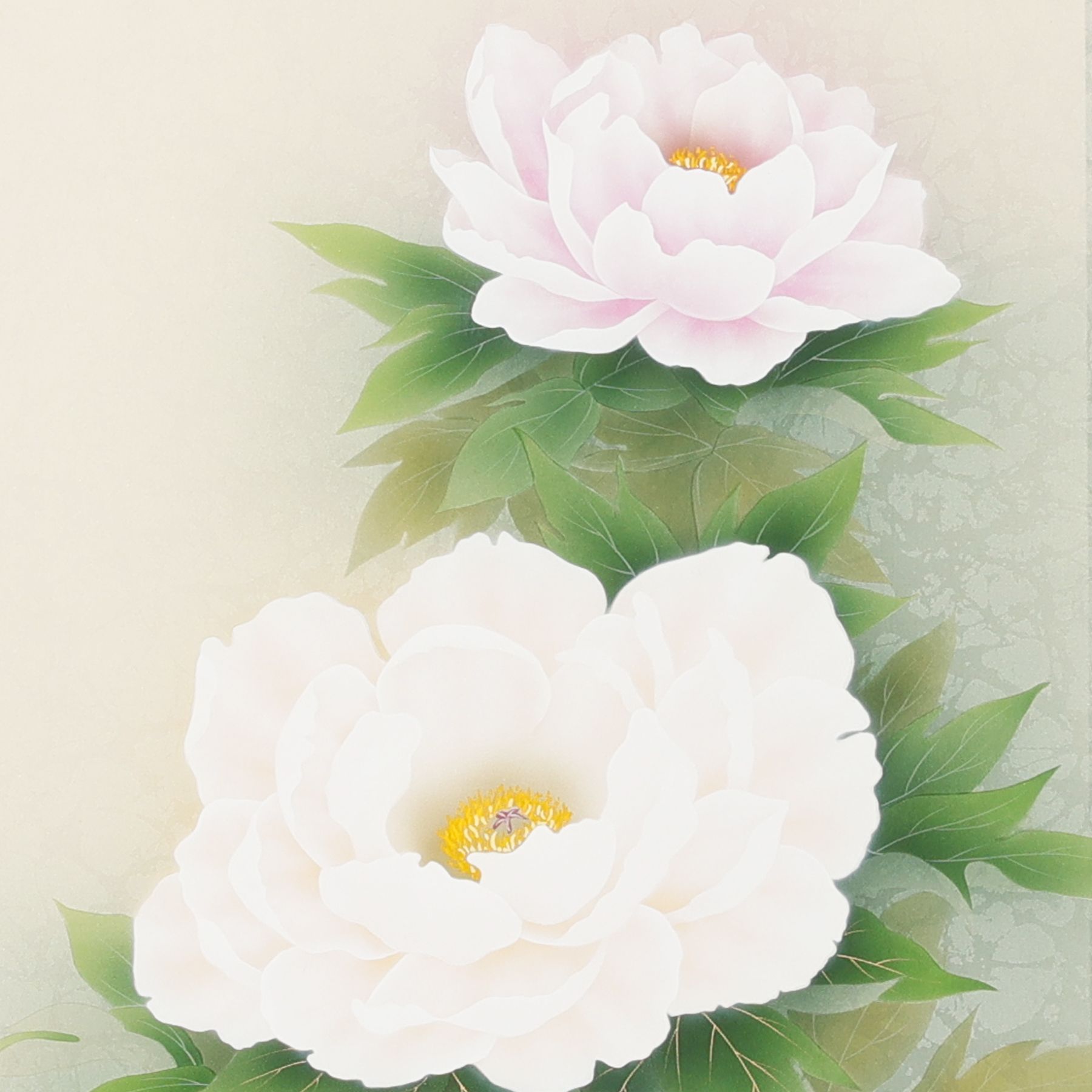 掛軸 「牡丹」 鈴木優莉 尺五立