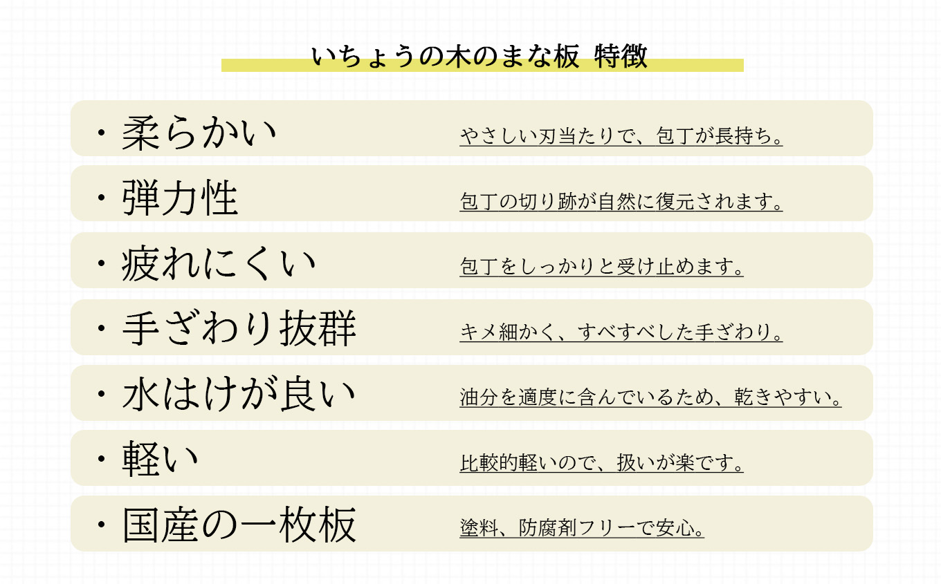 いちょうの木のまな板大サイズ