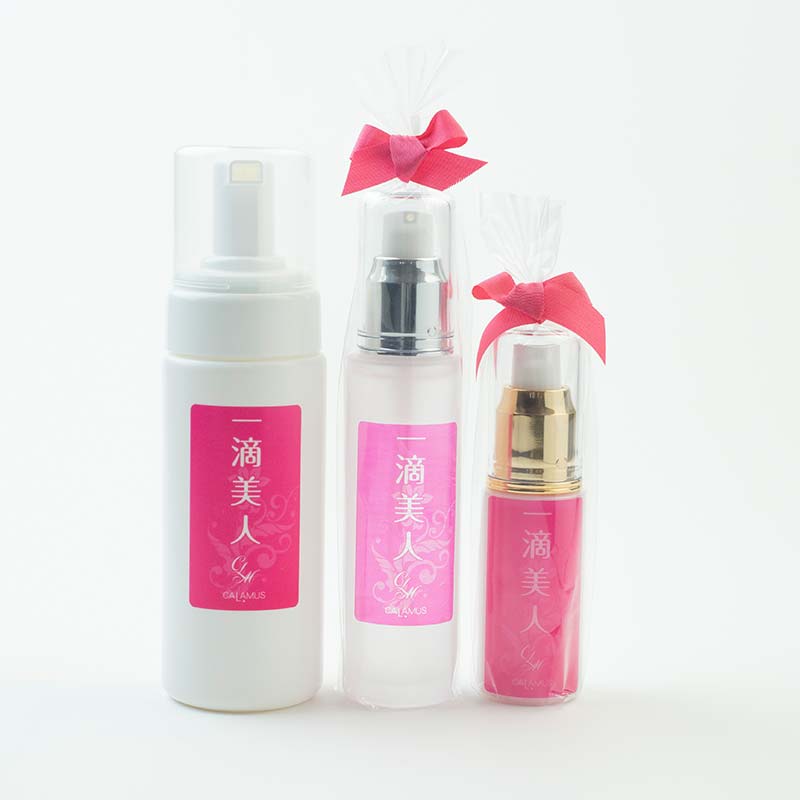 一滴美人シリーズ フェイシャルフォーミングソープ & モイスチャーローション & ホワイトニングリペア セット F6M-044