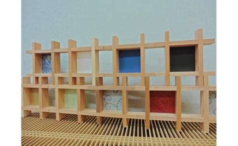 並べるだけでギャラリーに。かざり組子 正方 6個組