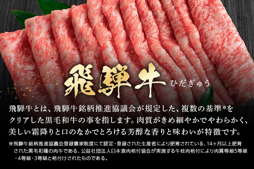 【冷蔵配送】飛騨牛 A5等級 モモ スライス 500g