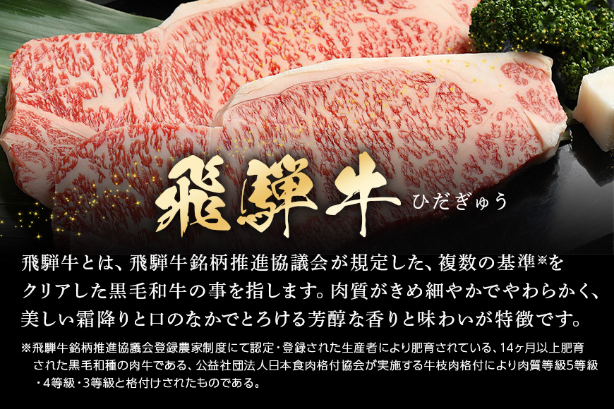 【冷蔵配送】飛騨牛 A5等級 サーロインステーキ 250g 2枚