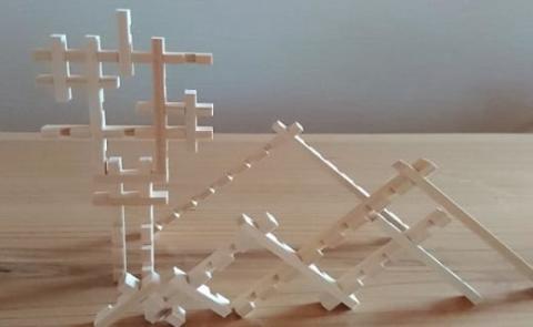 【Let's 木育！】組子deパズル　ミックス54ピース