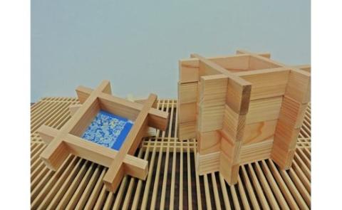 並べるだけでギャラリーに。かざり組子 正方12個組