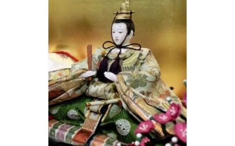伝統工芸士 蘇童のひな人形『京十番 新古今雛 京刺繍』収納親王飾り