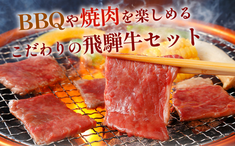 【12月16日入金分まで年内発送】 飛騨牛 BBQセット（カルビ・モモカタ） 400g A5 A4 国産 牛 冷凍 和牛 牛肉 カルビ もも モモ カタ 肩 かた 豪華 ギフト 贈答 にく お肉 肉 東白川村 岐阜 飛騨 贅沢 霜降り 赤身 肉のひぐち 計400g（14,000円）