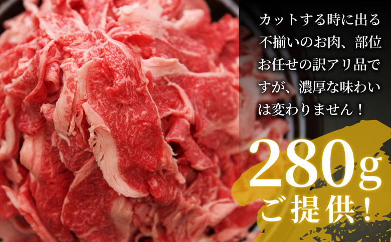 【最短翌日発送】 飛騨牛 切り落とし 280g 訳あり 訳有 牛肉 和牛 肉 切り落し 切落し こま切れ 肉じゃが すき焼き しゃぶしゃぶ 贅沢 霜降り 鍋 養老ミート