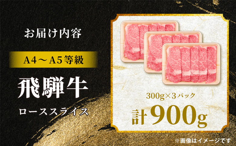 【12月16日入金分まで年内発送】 飛騨牛 ロース スライス 900g すき焼き しゃぶしゃぶ A5 A4 A5等級 A4等級 国産 牛 冷凍 和牛 牛肉 豪華 ギフト 贈答 にく お肉 肉 東白川村 岐阜 飛騨 贅沢 霜降り 赤身 肉のひぐち 900g（42,000円）