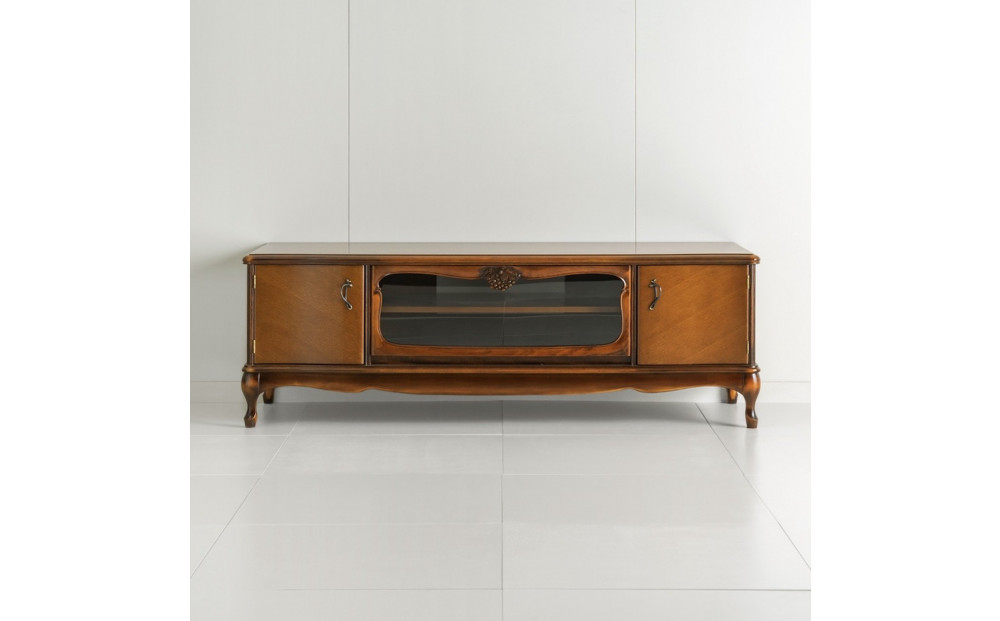 松永工房 Continue テレビボード150 アンティークカラー クラシック エレガント アンティーク調家具 木製  ねこ脚 テレビ台 ローボード オーディオ収納 リビングインテリア テレビ鑑賞 家族団らん カンティーニュ【配送不可：沖縄・離島】