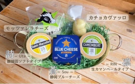 うしづまチーズ工場の、ナチュラルチーズ5種セレクト！ ナチュラルチーズ モッツァレラチーズ ブルーチーズ 酸凝固ソフトタイプ 生カマンベールチーズ カチョカヴァッロ 静岡 牛妻■