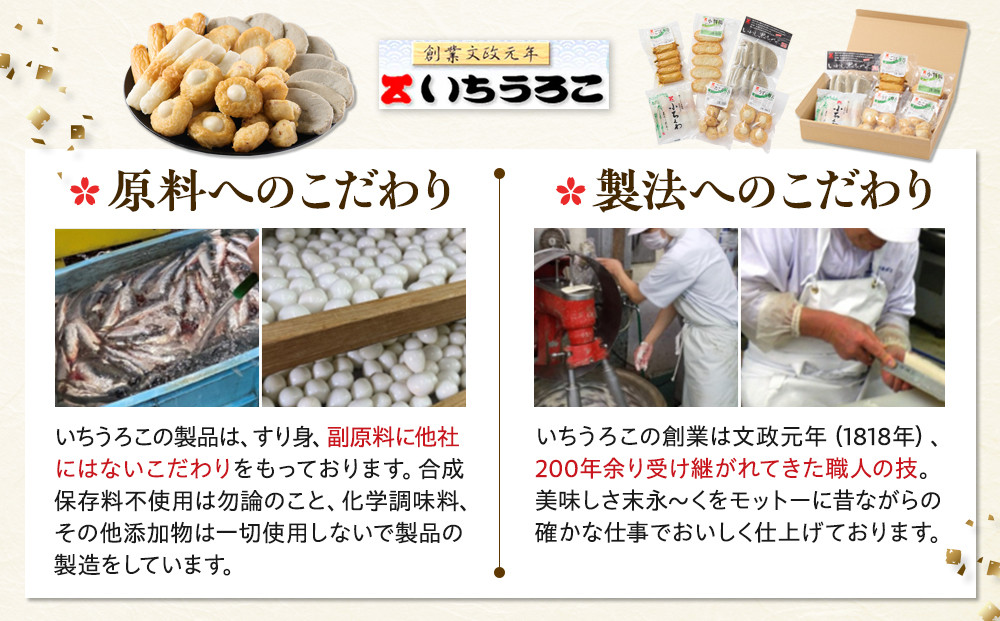 いちうろこ 静岡おでんセット 冷蔵 昔ながらの無添加練り物 黒はんぺん 蒲鉾 かまぼこ◆
