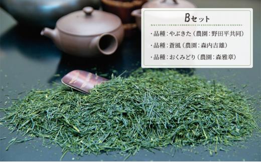 シングルオリジンティーBセット（単一農園単一品種茶）煎茶 80g x 3種 計240g【だるまや和田清商店】お茶のまち 静岡市 お茶 緑茶 茶葉 オススメお茶■