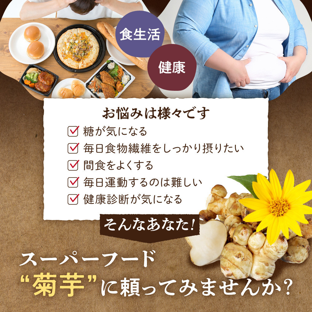 菊芋サプリメント 菊芋生活 国産 イヌリン 食物繊維 サラシア 難消化性デキストリン 240粒入り 6袋（6ヶ月分）