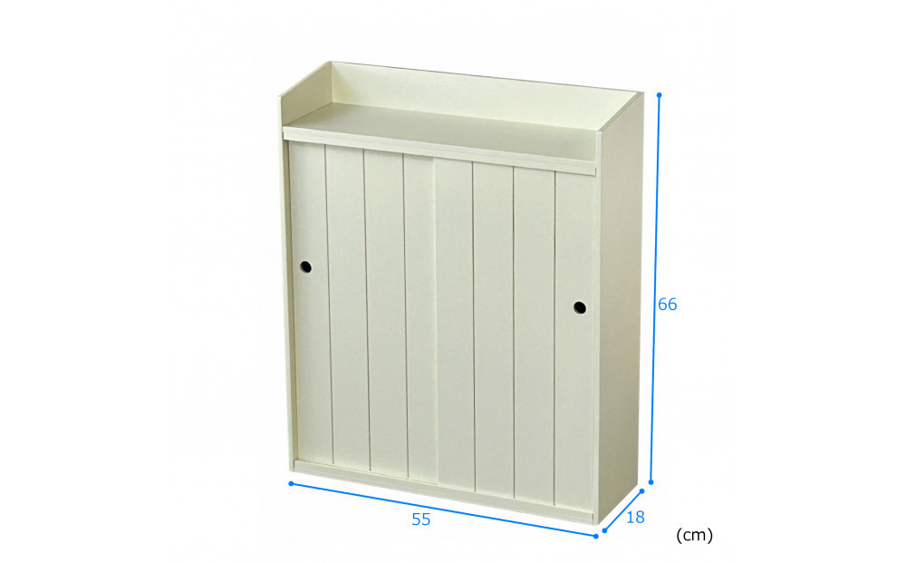 ＜静岡製作所＞引き戸トイレラック（幅55）【沖縄・離島不可】