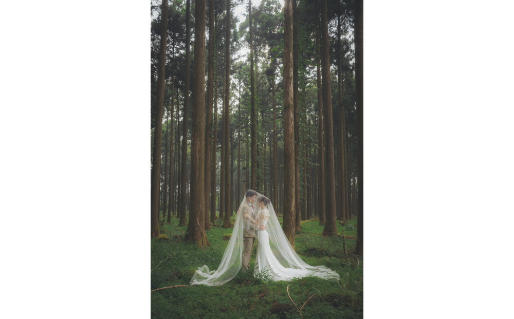 森の中のウェディングフォト
