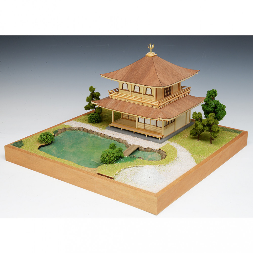 ウッディジョー　1/75　慈照寺銀閣　木製模型キット