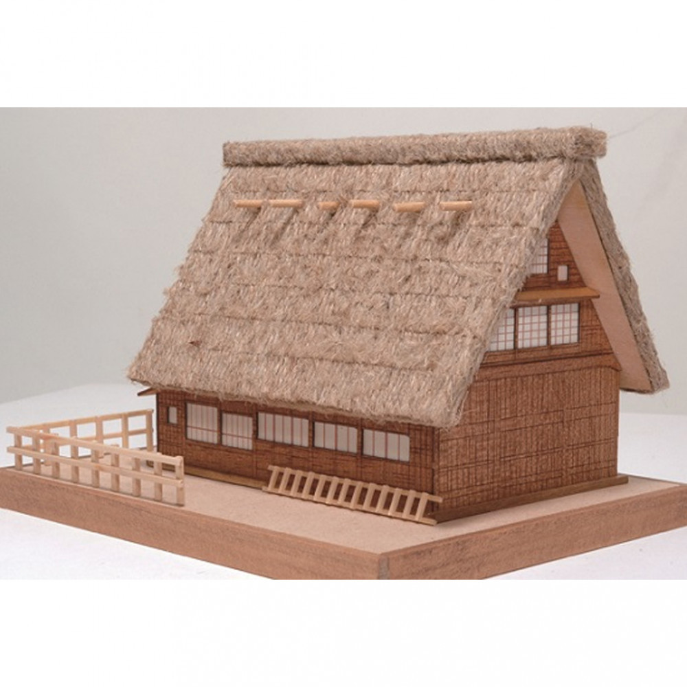 ウッディジョー　ミニ建築No.1   合掌造り　木製模型キット