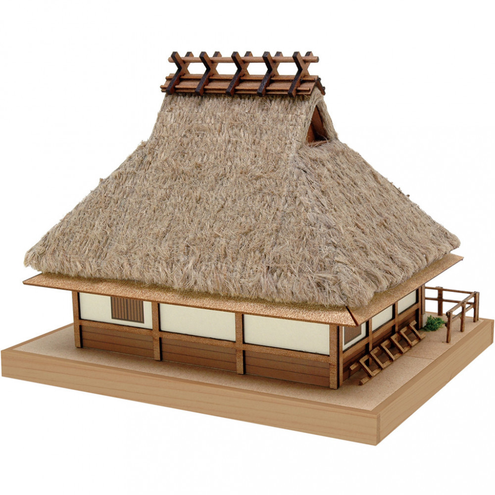 ウッディジョー　ミニ建築No.５ かやぶきの家　木製模型キット