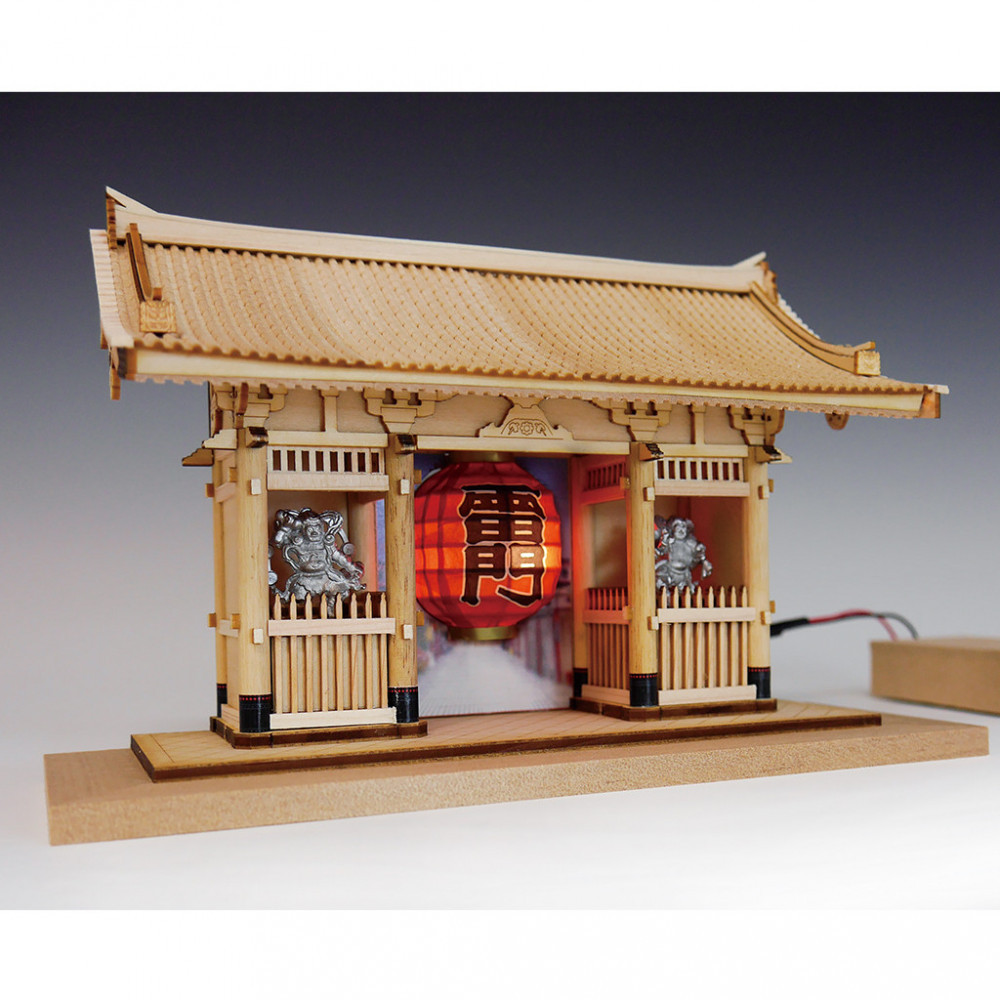 ウッディジョー　ハーフタイプ 雷門　木製模型キット