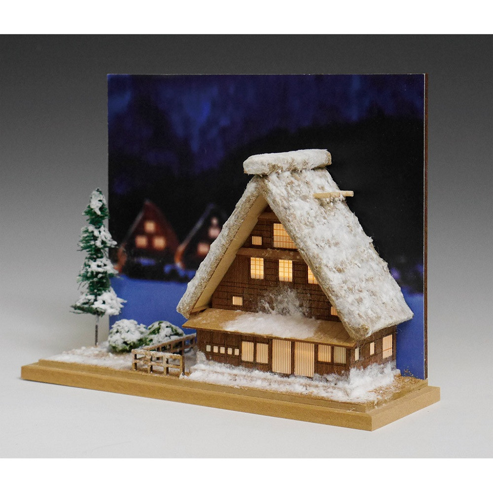 ウッディジョー　ハーフタイプ 合掌造り　木製模型キット