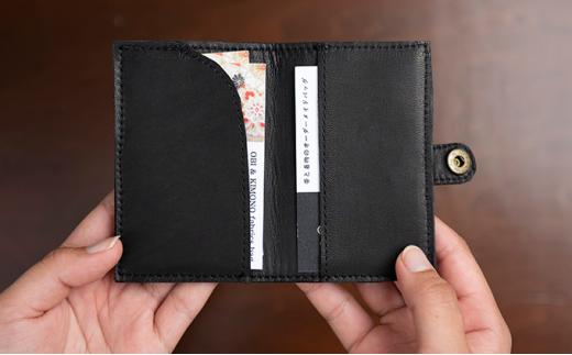 帯と本革の名刺入れ□